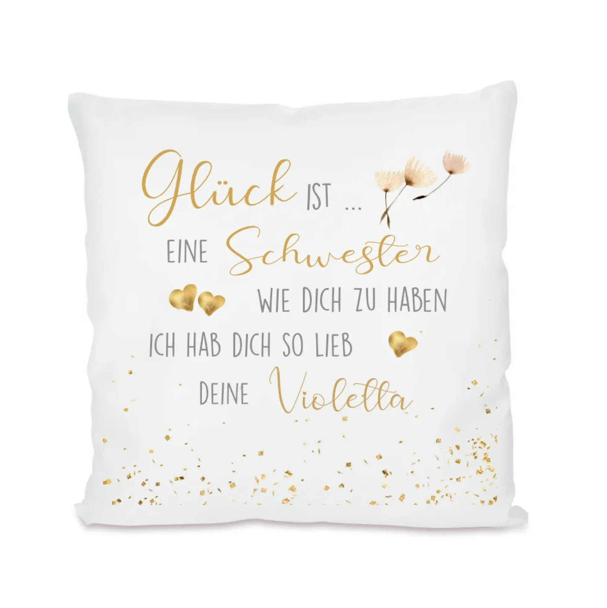 Kissen personalisiert "Glück ist eine Freundin wie dich zu haben" | Persönliches Geschenk für die beste Freundin | 7 Motivvarianten zur Auswahl