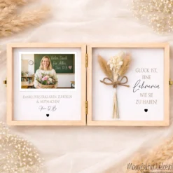 Lehrerin Geschenk personalisiert | Lehrer Abschiedsgeschenk Schule | Danke Geschenk Lehrerin Holzbox mit Namen Dankeschön Klassengeschenk
