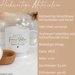 Lehrerin Geschenk Tasse Lehrerin Name Abschiedsgeschenk Lehrer Geschenk Abschied Schule Grundschule Dankeschön Geburtstag Geschenk
