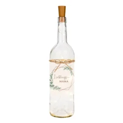 Lieblingsmama Leuchtflasche für die Mama | Flaschenlicht mit Schriftzug und Eukalyptus | Besonderes Geschenk für Mütter | 2 Motivvarianten zur Auswahl