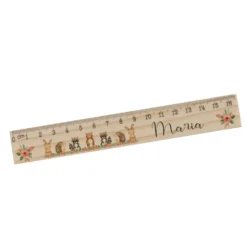 Lineal "Boho Tiere" für Kinder mit Namen | Personalisiertes Geschenk | Holzlineal mit Namen
