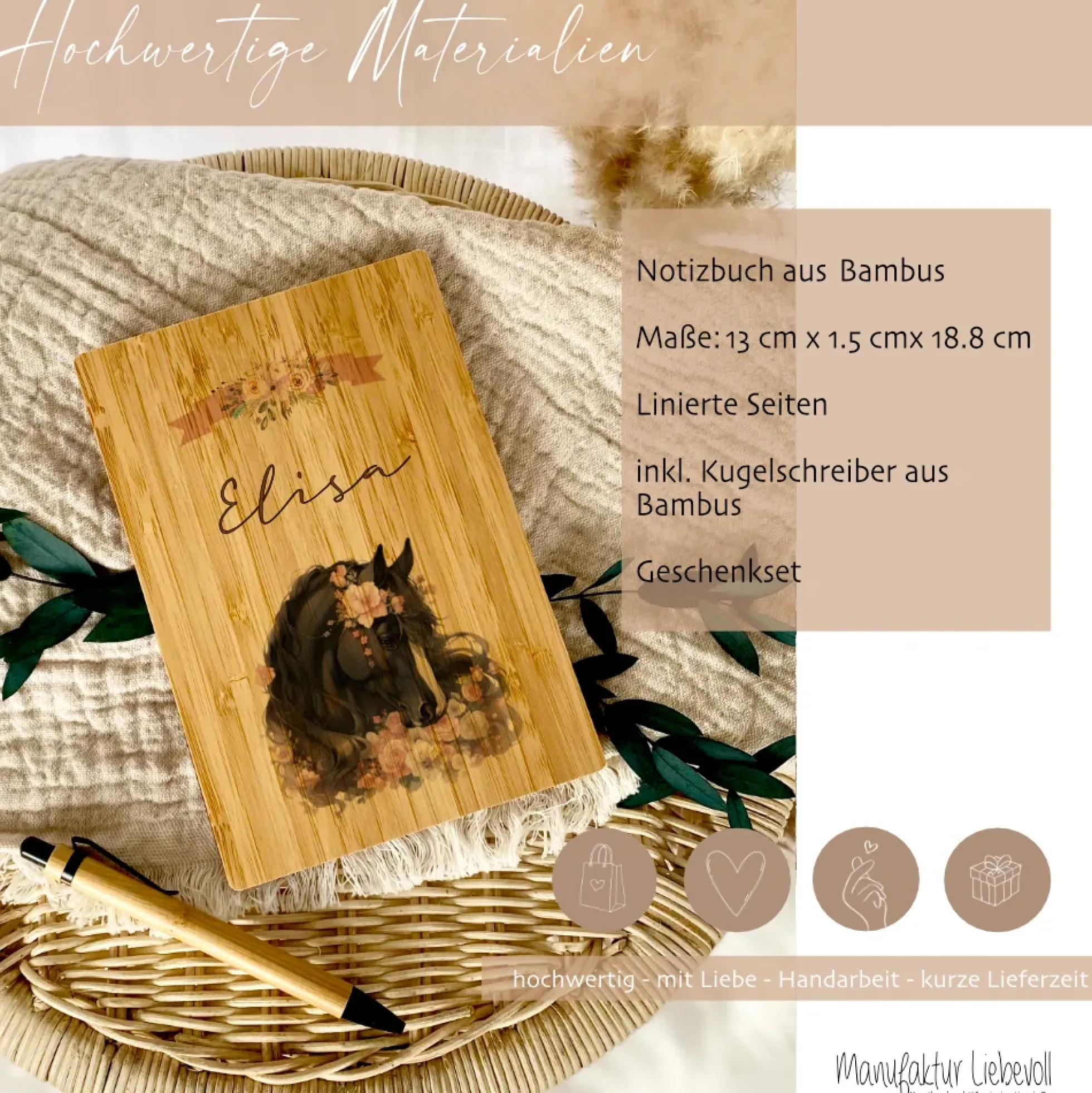 Mädchen Notizbuch Elefant mit Namen | personalisiertes Tagebuch Schreibheft Tiermotiv für Kinder als besonderes Geschenk Geburtstag | 7 Motivvarianten zur Auswahl