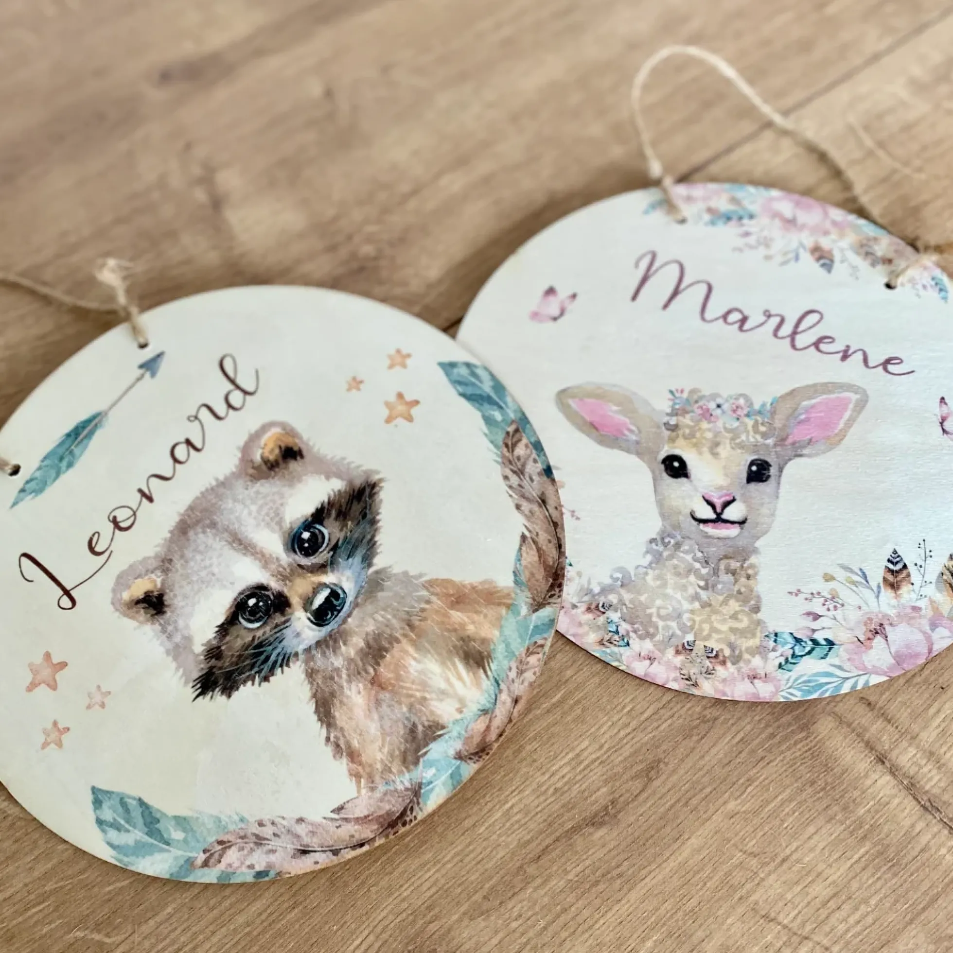 Namensschild "Bär" für das Kinderzimmer | Personalisiertes Türschild für Mädchen u. Jungen | 11 weitere Motivvarianten als Geschenk zur Auswahl