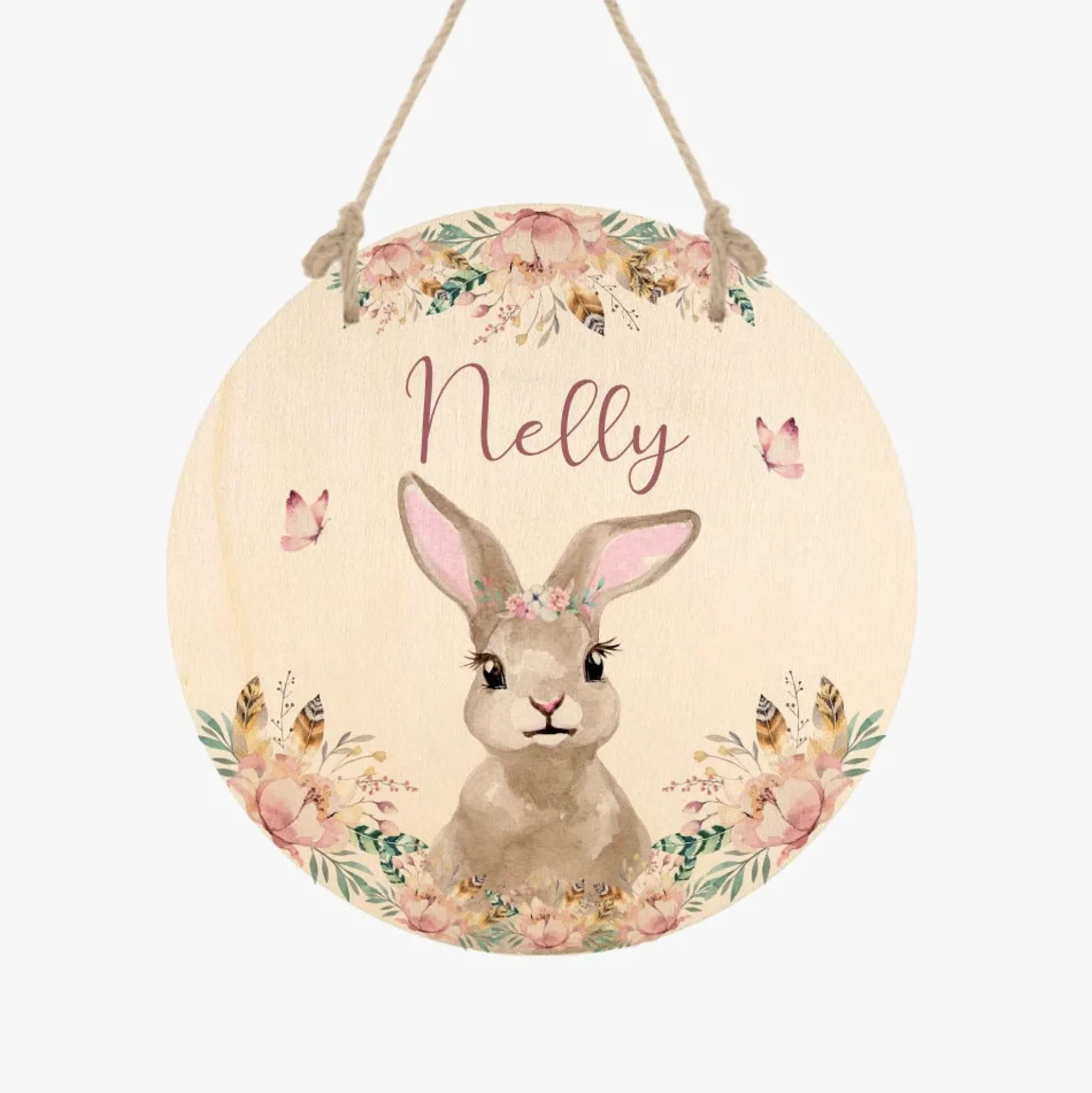 Namensschild "Bär" für das Kinderzimmer | Personalisiertes Türschild für Mädchen u. Jungen | 11 weitere Motivvarianten als Geschenk zur Auswahl