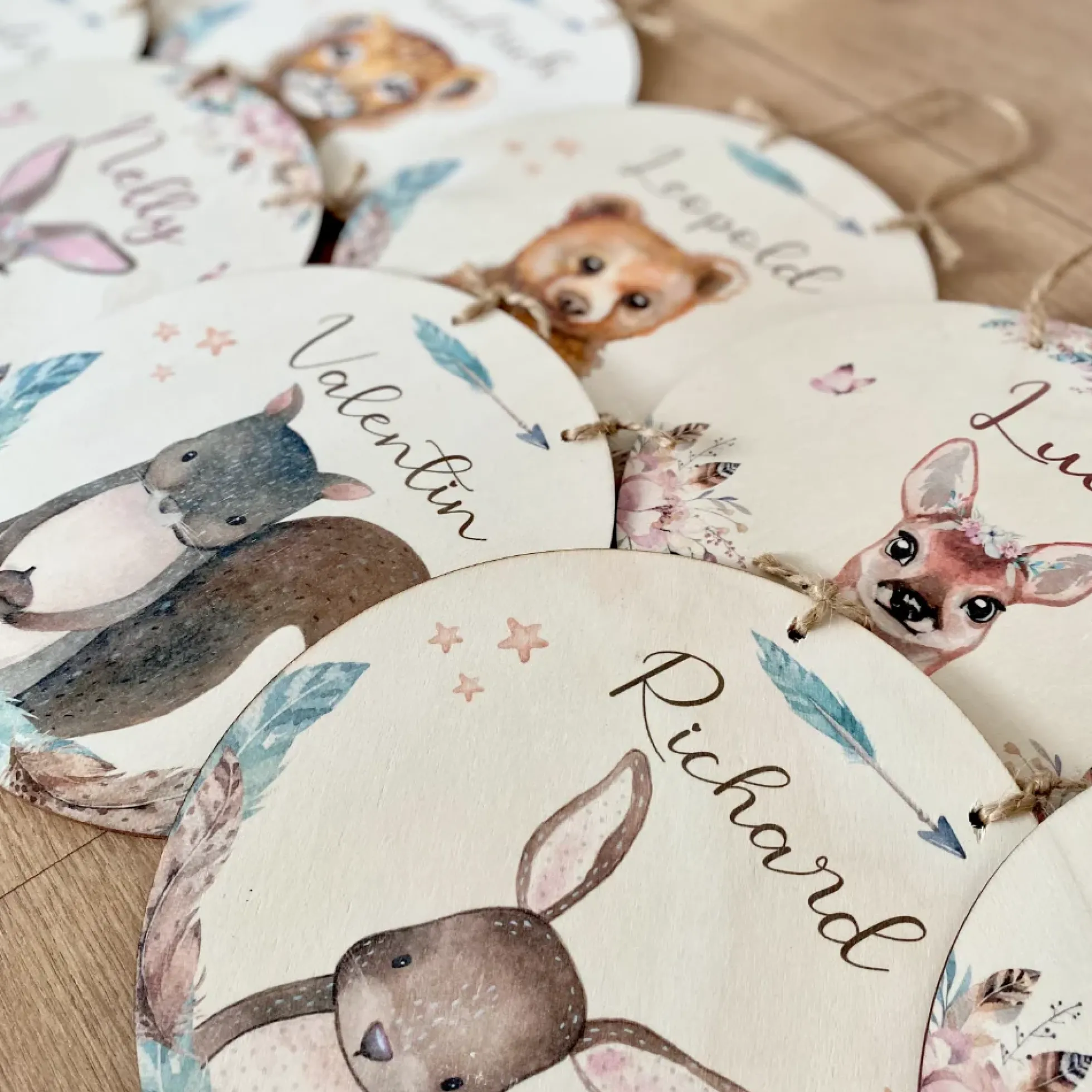 Namensschild "Einhorn" für das Kinderzimmer | Personalisiertes Türschild für Kinder| 11 weitere Motivvarianten als Geschenk zur Auswahl