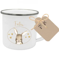 Niedliche Kindertasse mit einem "Schaf" u. dem Namen des Kindes | Originelles Geschenk für Mädchen u. Jungen | 5 Motivvarianten zur Auswahl