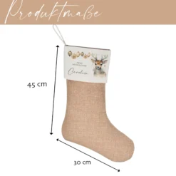 Nikolausstiefel personalisiert Rehkitz Nikolausstrumpf Erwachsene Weihnachtsstrumpf Name Weihnachtsstiefel Weihnachtsgeschenk