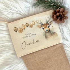 Nikolausstiefel personalisiert Nikolausstrumpf Kinder Erwachsene Weihnachtsstrumpf Name Weihnachtsstiefel Nikolaussocke Weihnachtsgeschenk