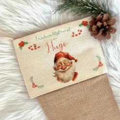 Nikolausstrumpf Nikolausstiefel personalisiert Kinder Weihnachtsstrumpf Name Weihnachtsstiefel Nikolaussocke Mädchen Jungen Weihnachten