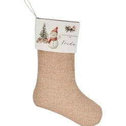 Nikolausstrumpf Nikolausstiefel personalisiert Kinder Weihnachtsstrumpf Schneemann Mädchen Jungen Name Weihnachtsstiefel Nikolaussocke