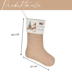 Nikolausstrumpf Nikolausstiefel personalisiert Kinder Weihnachtsstrumpf Schneemann Mädchen Jungen Name Weihnachtsstiefel Nikolaussocke