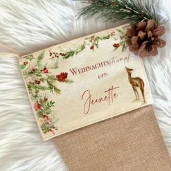 Nikolausstrumpf personalisiert Nikolausstiefel Kinder Erwachsene Weihnachtsstrumpf Name Weihnachtsstiefel Nikolaussocke Weihnachtsgeschenk
