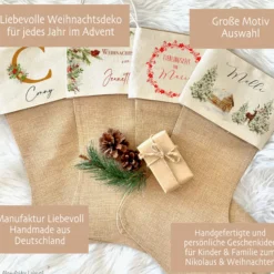 Nikolausstrumpf personalisiert Nikolausstiefel Kinder Erwachsene Weihnachtsstrumpf Name Weihnachtsstiefel Nikolaussocke Weihnachtsgeschenk