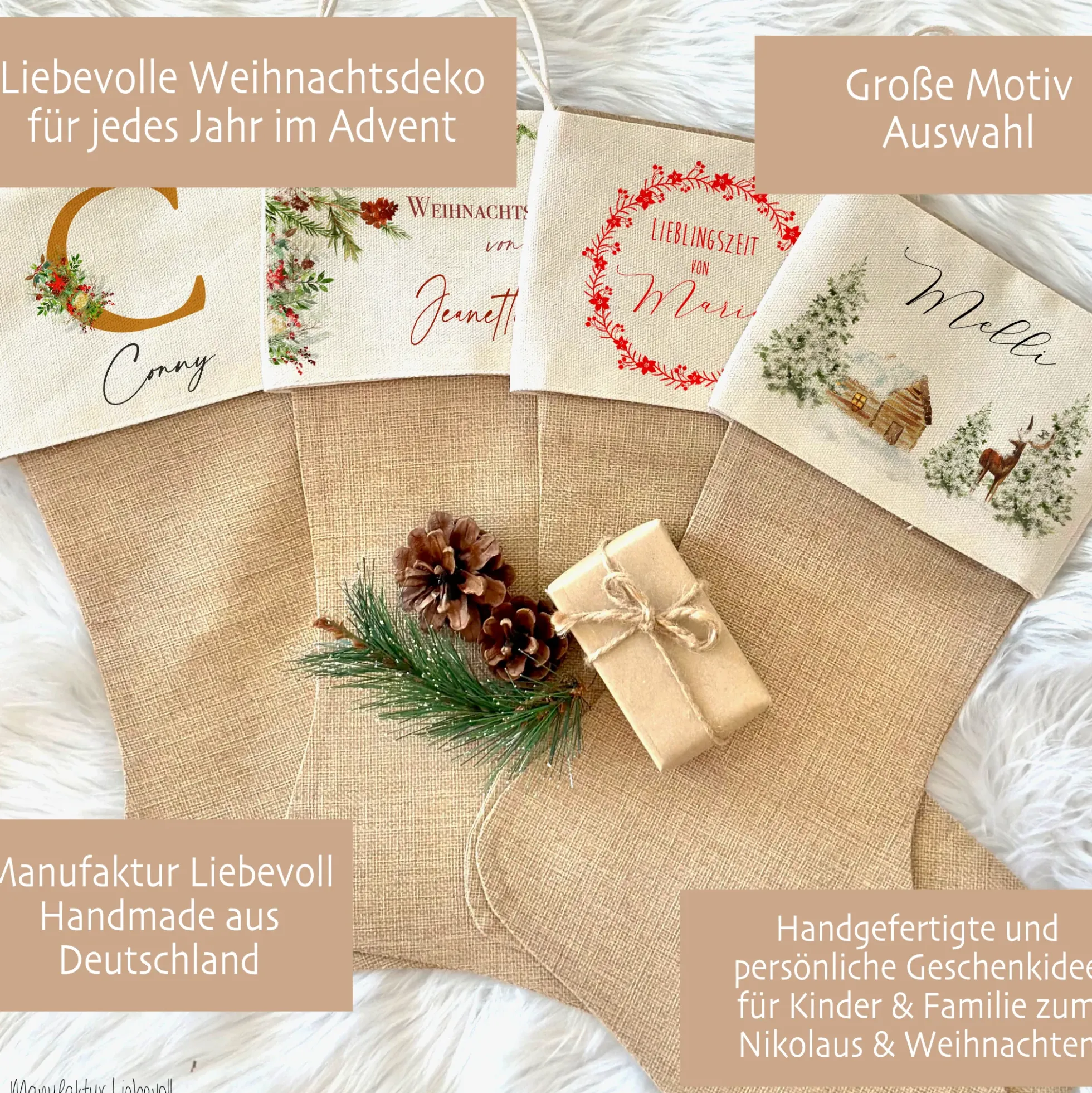 Nikolausstrumpf personalisiert Nikolausstiefel Kinder Erwachsene Weihnachtsstrumpf Name Weihnachtsstiefel Nikolaussocke Weihnachtsgeschenk