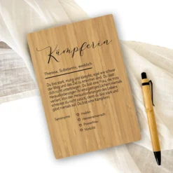 Notizbuch Kämpferin mit Namen Definition Geschenk Frau Freundin Tochter Personalisiert Tagebuch Notizheft Journal
