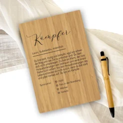 Notizbuch Kämpfer mit Namen Definition Geschenk Mann Freund Sohn Personalisiert Tagebuch Notizheft Journal Zuversicht Kraft Geschenk DIN A5