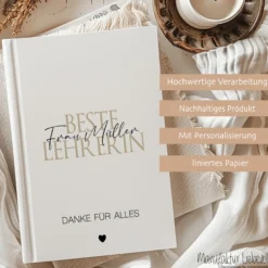 Notizbuch mit Namen Lehrerin Abschiedsgeschenk Lehrer Geschenk Dankeschön