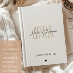 Notizbuch mit Namen Lehrerin Abschiedsgeschenk Lehrer Geschenk Dankeschön