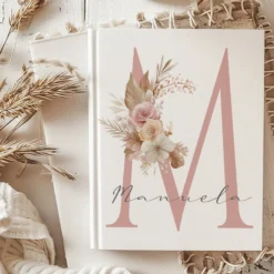 Notizbuch Personalisiert Buchstabe und Name Boho, Tagebuch, Journal, Geschenk