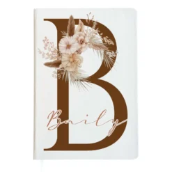 Notizbuch Personalisiert Buchstabe und Name Boho, Tagebuch, Journal, Geschenk