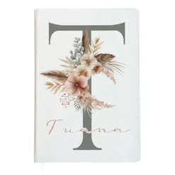 Notizbuch Personalisiert Buchstabe und Name Boho, Tagebuch, Journal, Geschenk