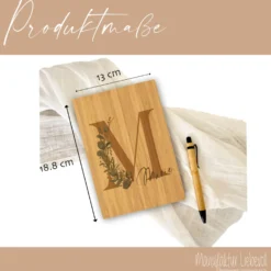 Notizbuch personalisiert Tagebuch mit Namen A5 Journal Mädchen Frauen Teenager Geschenk Schreibheft Journal Notizheft Monogramm Eukalyptus