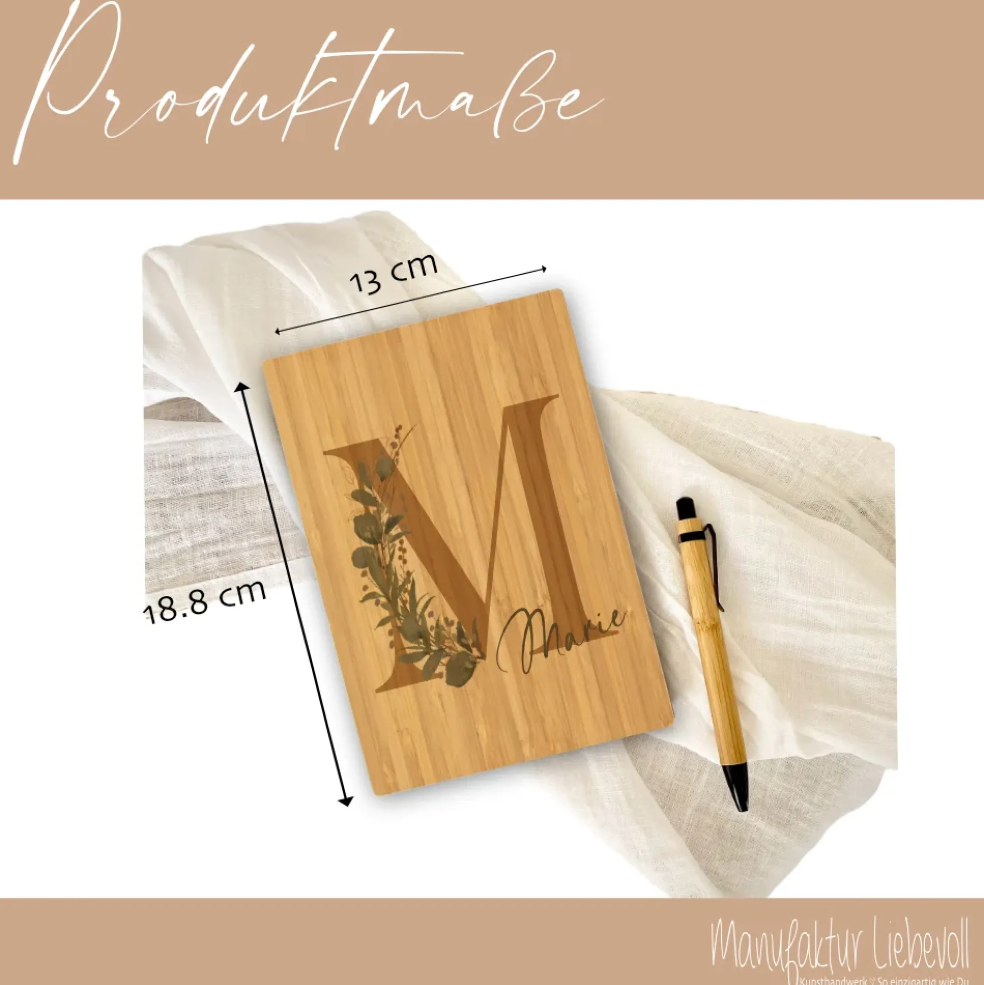 Notizbuch personalisiert Tagebuch mit Namen A5 Journal Mädchen Frauen Teenager Geschenk Schreibheft Journal Notizheft Monogramm Eukalyptus