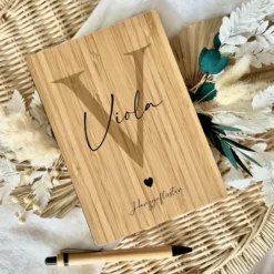 Notizbuch personalisiert Tagebuch mit Namen A5 Journal Mädchen Frauen Männer Teenager Monogramm
