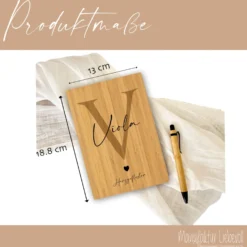 Notizbuch personalisiert Tagebuch mit Namen A5 Journal Mädchen Frauen Männer Teenager Monogramm