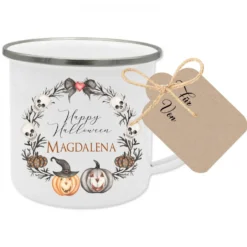 Originelles Türschild aus Holz "Halloween" | Personalisiertes Familienschild für die Tür | Handgefertigte Dekoration für Halloween | 4 Produktvarianten zur Auswahl
