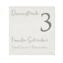 Originelle u. personalisierte Hausnummer aus Holz | Handgefertigtes Holzschild als schöne Dekoration für das Zuhause | 4 Motivvarianten zur Auswahl