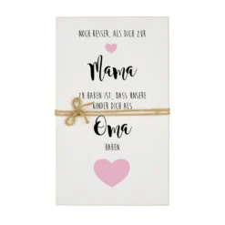 Persönliches Geschenk für die Mama und Oma aus Holz | Bild mit Spruch und Namen personalisiert | 4 Motivvarianten zur Auswahl
