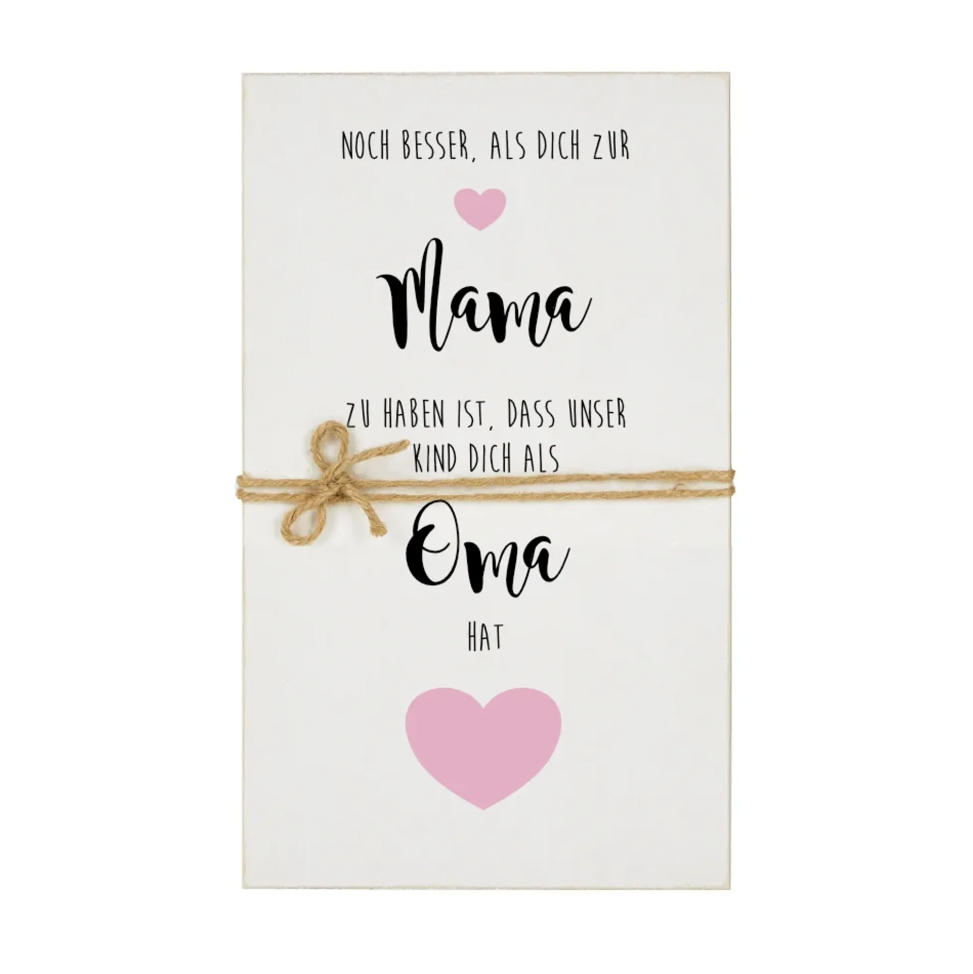 Persönliches Geschenk für die Mama und Oma aus Holz | Bild mit Spruch und Namen personalisiert | 4 Motivvarianten zur Auswahl