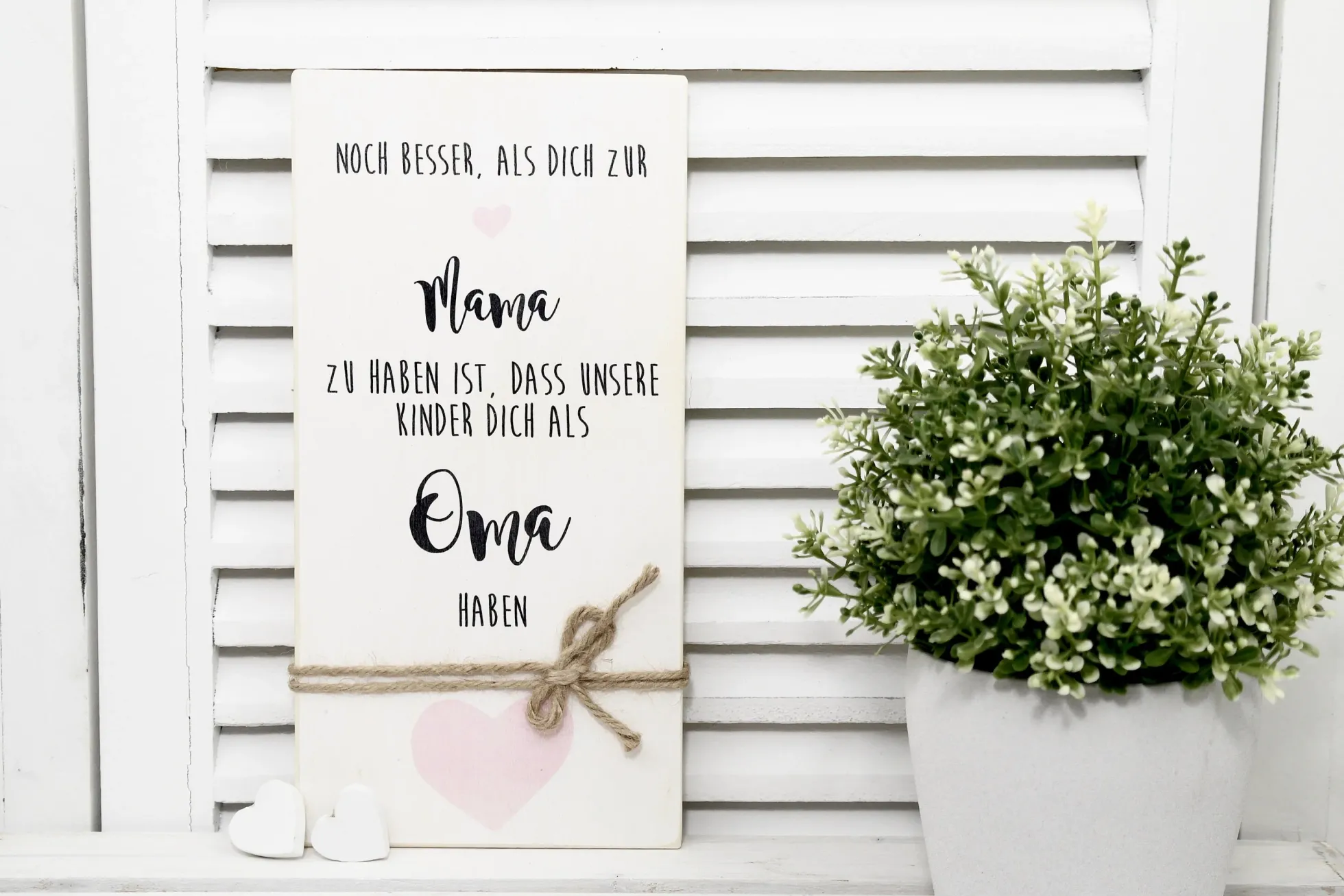 Persönliches Geschenk für die Mama und Oma aus Holz | Bild mit Spruch und Namen personalisiert | 4 Motivvarianten zur Auswahl
