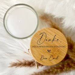 Personalisierte Duftkerze im Glas