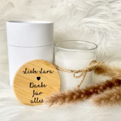 Personalisierte Duftkerze im Glas