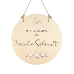 Personalisierte edle Fußmatte mit Familiennamen | Optional als tolles Geschenk Set mit Türschild erhältlich