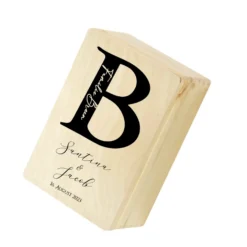 Personalisierte Erinnerungskiste zur Hochzeit mit Monogram, Holzbox, Hochzeitsgeschenk