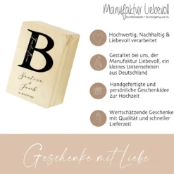 Personalisierte Erinnerungskiste zur Hochzeit mit Monogram, Holzbox, Hochzeitsgeschenk