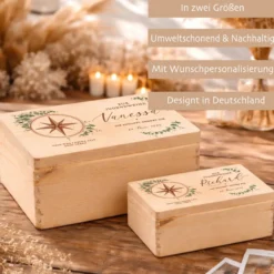 Personalisierte Erinnerungskiste Jugendweihe mit Namen & Datum | Geschenk zur Jugendweihe Mädchen Junge | Holzbox Jugendfeier | Erinnerungsbox Jugendweihe