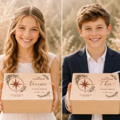 Personalisierte Erinnerungskiste Jugendweihe mit Namen & Datum | Geschenk zur Jugendweihe Mädchen Junge | Holzbox Jugendfeier | Erinnerungsbox Jugendweihe