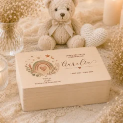 Personalisierte Erinnerungskiste Sternenkind mit Namen & Lebensdaten | Gedenkbox Sternenkind | Trauergeschenk Fehlgeburt | Erinnerungsbox Baby | Andenken Sternenkind