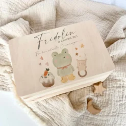Personalisierte Erinnerungsbox aus Holz mit Motiv 