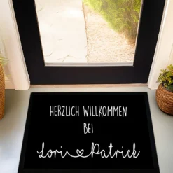 Personalisierte Fußmatte Herzlich Willkommen mit Namen Fussmatte Geschenk Umzug Zuhause Familie Hochzeit Fußmatte