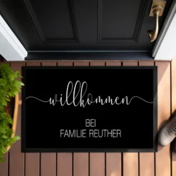 Personalisierte Fußmatte mit Namen Fussmatte Personalisiert Fußmatte Willkommen Geschenk Familie Hochzeit Umzug Einzug