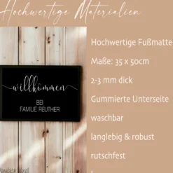 Personalisierte Fußmatte mit Namen Fussmatte Personalisiert Fußmatte Willkommen Geschenk Familie Hochzeit Umzug Einzug