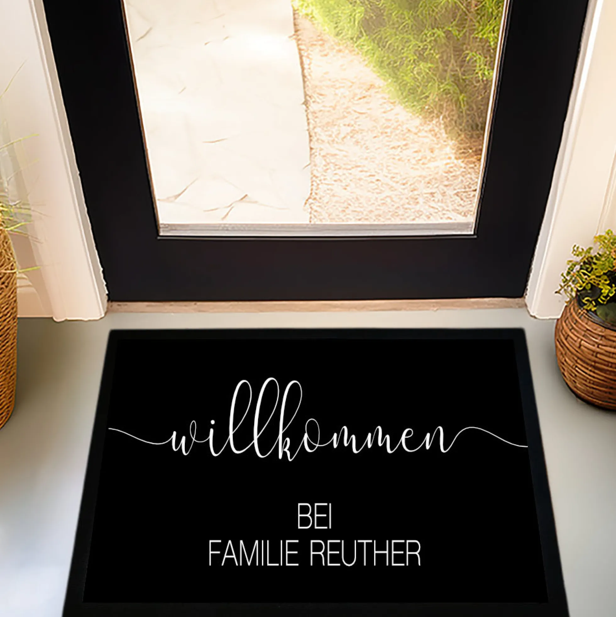 Personalisierte Fußmatte mit Namen Fussmatte Personalisiert Fußmatte Willkommen Geschenk Familie Hochzeit Umzug Einzug