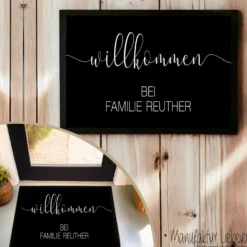 Personalisierte Fußmatte mit Namen Fussmatte Personalisiert Fußmatte Willkommen Geschenk Familie Hochzeit Umzug Einzug