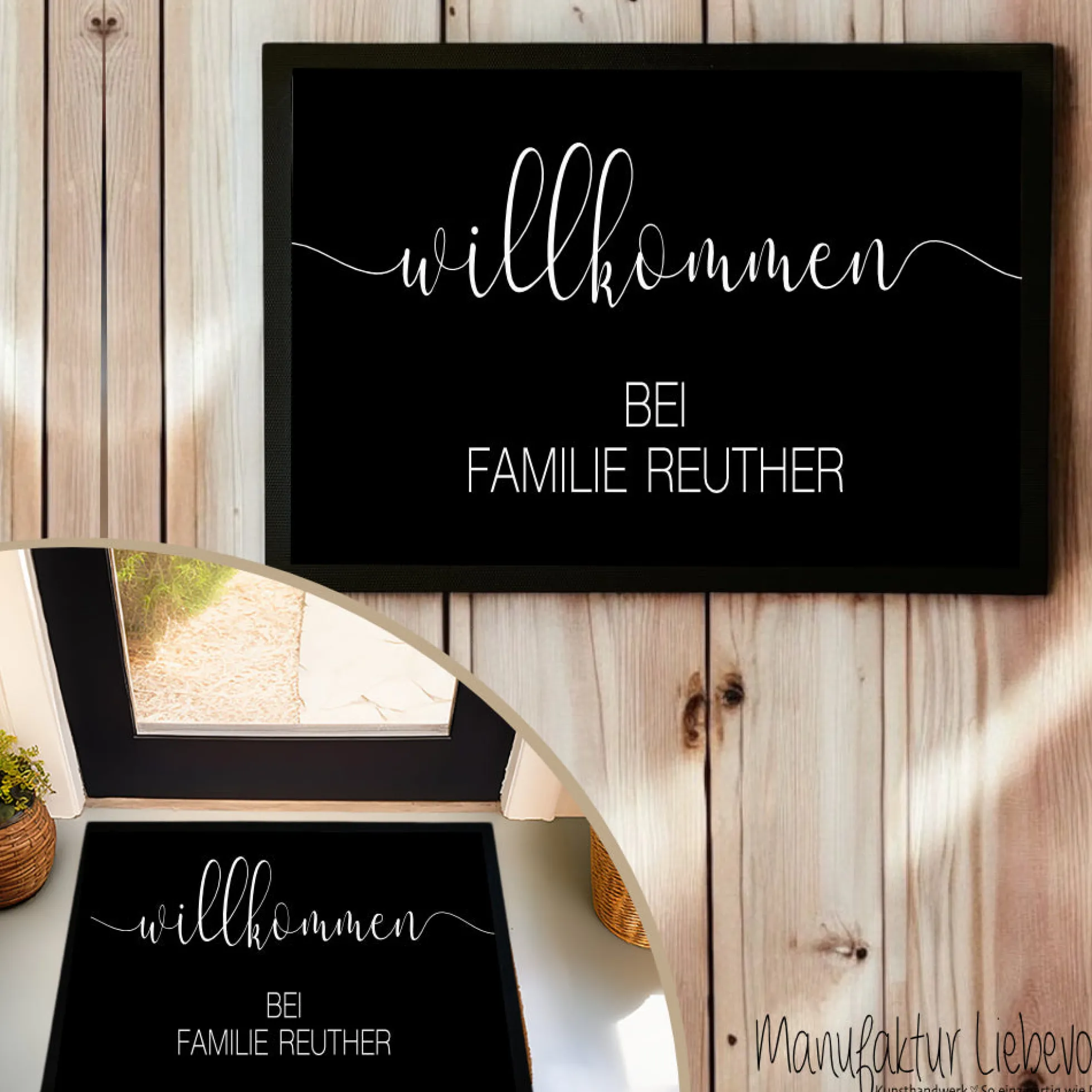Personalisierte Fußmatte mit Namen Fussmatte Personalisiert Fußmatte Willkommen Geschenk Familie Hochzeit Umzug Einzug