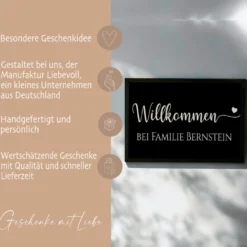 Personalisierte Fußmatte Willkommen Fussmatte Familie Schmutzfangmatte Türmatte Geschenk Umzug Familie Zuhause Fußmatte